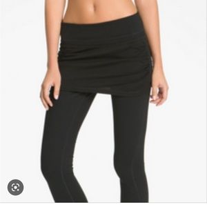 Women's Black Performance Legging  with attached Skirt